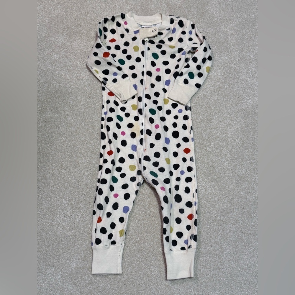 Hanna Andersson Multicolor Polka Dot Kids One Piece 12-18 months play